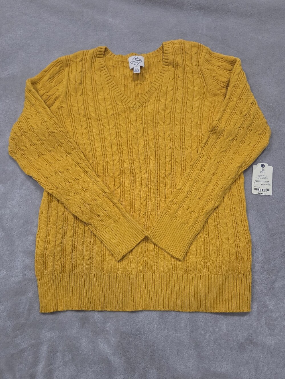 St. Johns Bay Womens Classic Cable Sweater